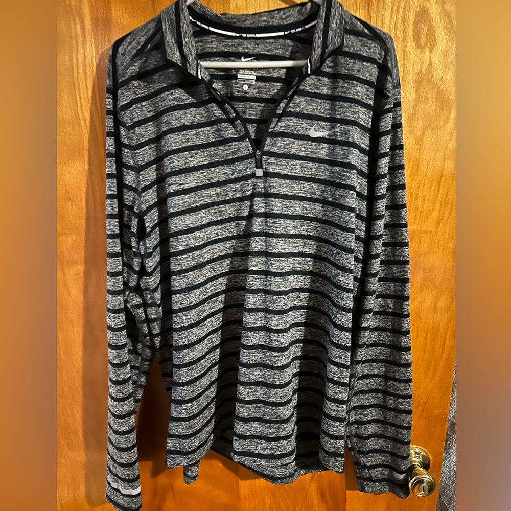 Nike Dri-FIT Black and Gray Athletic Pullover
